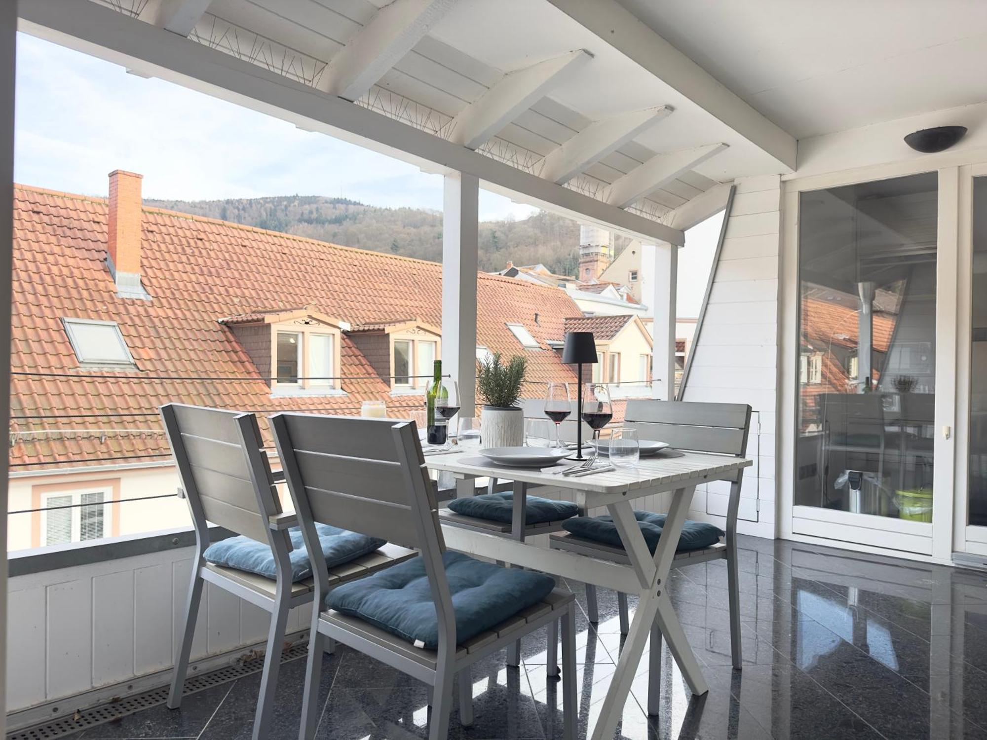 Luxury Old Town Suite - Xxl Terrasse & Xxl Penthouse Heidelberg Exterior foto